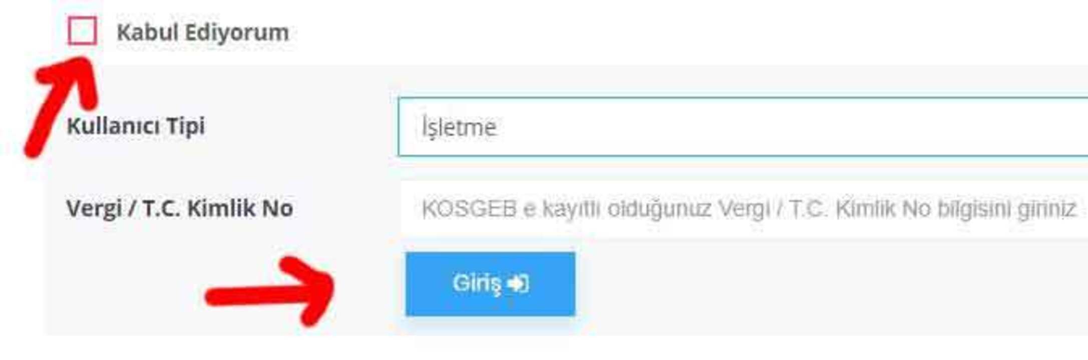 KOSGEB beyannamesi doldurma ve güncelleme işlemi