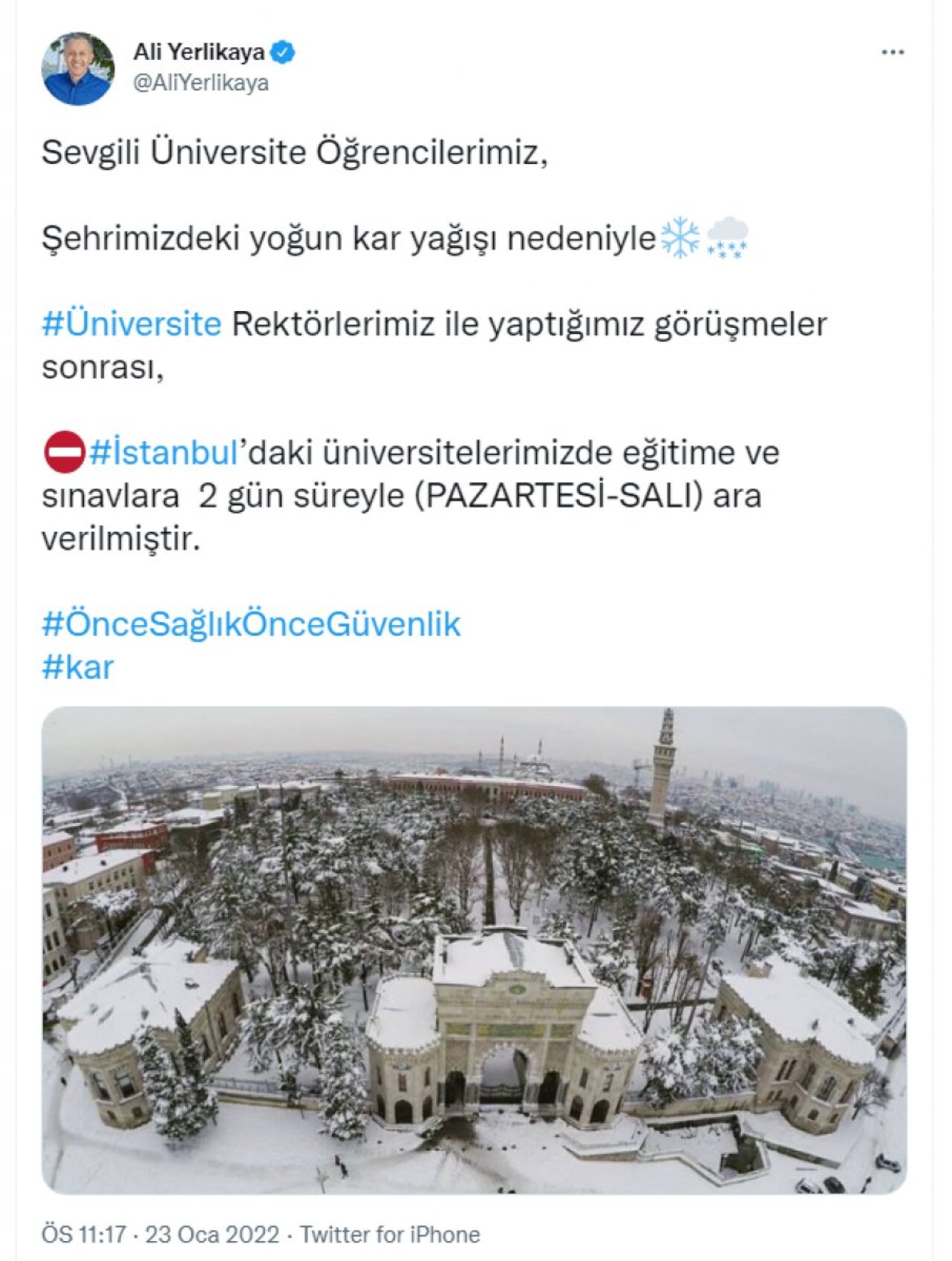 Vali Yerlikaya duyurdu: İstanbul'daki üniversitelerde sınavlar 2 gün ertelendi!