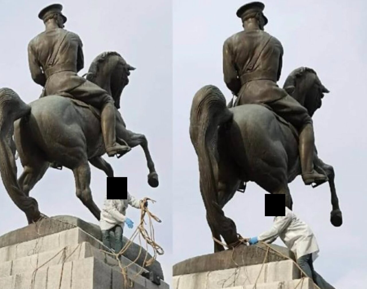 Samsun'un İlkadım ilçesindeki Atatürk heykeline çirkin saldırı