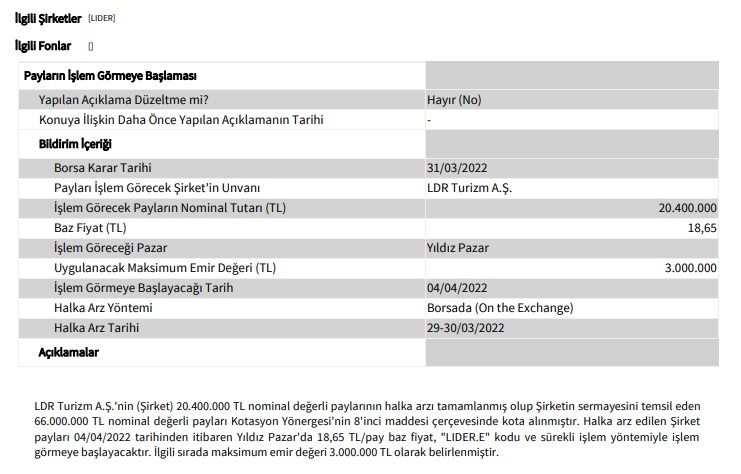 Lider Filo Borsa İşlemleri Ne Zaman Başlayacak? Lider Filo Borsaya Ne Zaman Girecek?
