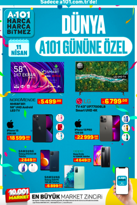 A101 14 Nisan 2022 iPhone 13, iPhone 13 Pro Fiyatları! A101 Bombayı Patlattı, Apple'a Meydan Okudu! Apple Resmi Liste Fiyatından 2000 TL Daha Ucuza Satacak!