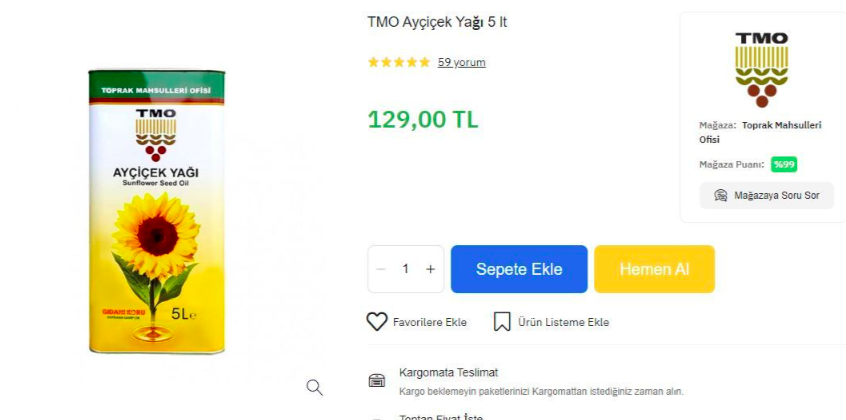PTT Avm Ayçiçek Yağlarına %30 İndirim Yaptı! En Ucuz Ayçiçek Yağı Arayanlara Güzel Haber Geldi, İndirim Devam Ediyor!